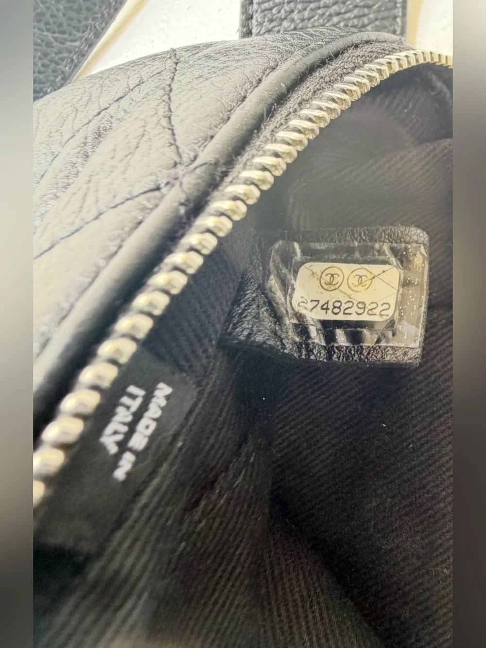 Chanel Grained Calfskin Quilted Waist Belt Bag In Black.